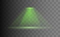 UFO light beam isolated. Green Light Royalty Free Stock Photo