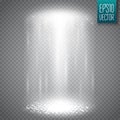 UFO light beam isolated on transparnt background. Vector