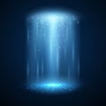 UFO light beam isolated. Vector illustration Royalty Free Stock Photo
