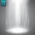 UFO light beam on transparnt background. Vector