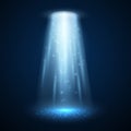 UFO light beam . Vector illustration Royalty Free Stock Photo