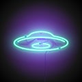 Ufo neon sign Royalty Free Stock Photo