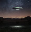 Ufo at night Royalty Free Stock Photo