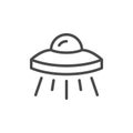 UFO object line outline icon Royalty Free Stock Photo