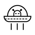 ufo outline icon Royalty Free Stock Photo