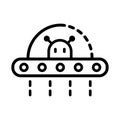 ufo outline icon Royalty Free Stock Photo