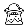 ufo outline icon Royalty Free Stock Photo