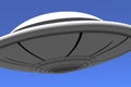 UFO. OVNI. FANI. UAP. Flying saucer in the sky. Aliens. Royalty Free Stock Photo