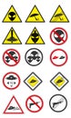 UFO road signs Vector Collection. Part 1 Royalty Free Stock Photo