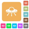 UFO rounded square flat icons