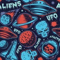 UFO seamless background