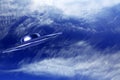 UFO in sky Royalty Free Stock Photo