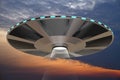 UFO, sky in background - 3D rendering