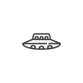 Ufo spaceship line icon