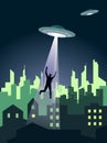 UFO studies human from night skies