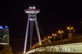 UFO Tower and Novy Most Bridge Royalty Free Stock Photo