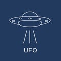 UFO vector icon. Alien space ship. World UFO day Royalty Free Stock Photo