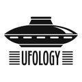 Ufology ship logo, simple style