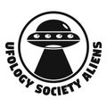 Ufology society aliens logo, simple style