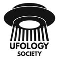 Ufology society fan logo, simple style