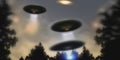 UFOs Seen Blurry Through Trees