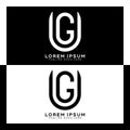 UG initial letter logo. Alphabet U and G pattern design monogram