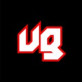 UG logo design, initial UG letter design with sci-fi style. UG logo for game, esport, Technology, Digital, Community or Business.