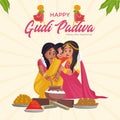 Happy gudi padwa banner design Royalty Free Stock Photo