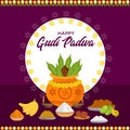 Happy gudi padwa banner design Royalty Free Stock Photo