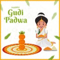 Happy gudi padwa banner design Royalty Free Stock Photo