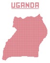 Uganda Africa Dot Map