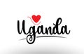 Uganda country text typography logo icon design