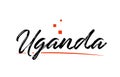 Uganda country typography word text for logo icon design