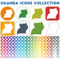 Uganda icons collection.