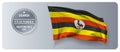 Uganda independence day vector banner, greeting card.