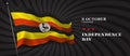 Uganda independence day vector banner, greeting card.