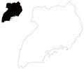 Uganda map - country in East-Central Africa