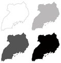 Uganda map - country in East-Central Africa