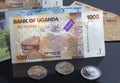 Uganda money, coins and bills