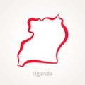 Uganda - Outline Map