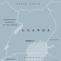 Uganda political map