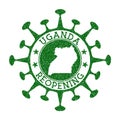 Uganda Reopening Stamp.