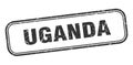 Uganda stamp. Uganda grunge isolated sign.