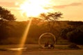 A Ugandan family on the equator line