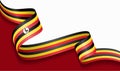Ugandan flag wavy abstract background. Vector illustration.
