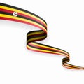Ugandan flag wavy abstract background. Vector illustration.