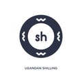ugandan shilling icon on white background. Simple element illustration from africa concept
