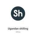 Ugandan shilling vector icon on white background. Flat vector ugandan shilling icon symbol sign from modern africa collection for
