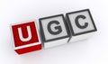 ugc User Generated Content word block on white