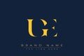 UGE abstract letter logo design Royalty Free Stock Photo